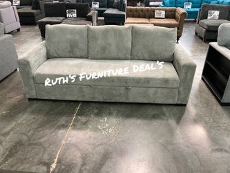 Gorgeous‼️Corduroy Convertible Sectional Sofa With Pullout Bed