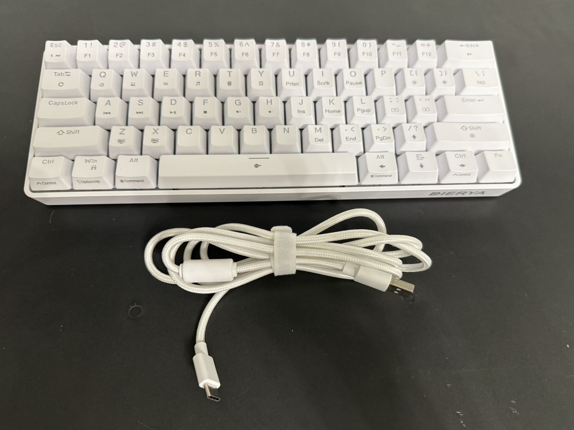 Dierya DK61SE Mechanical Keyboard (White) - Cord Included