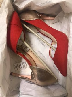 Hig Heels red and Gold 7.5