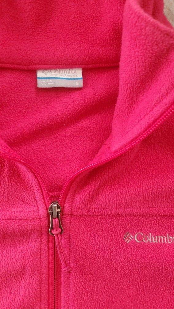 Pink Long Sleeved Columbia Women's Jacket - Size Small
