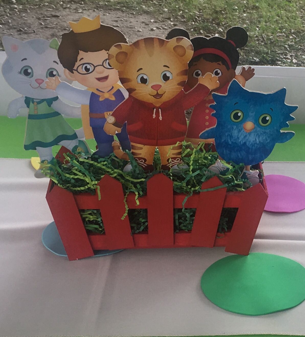 Daniel Tiger and Friends Wood Centerpiece