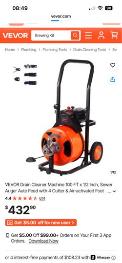 Vevor drain cleaner