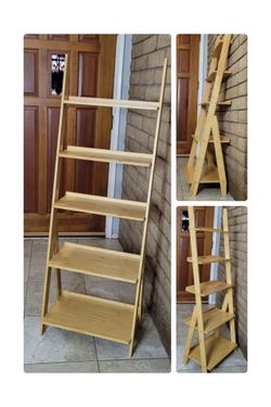 Leaning Ladder Bookcase / Bookshelf 5 Tier