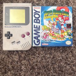 Nintendo Game Boy Launch Edition Handheld System - Gray + 1 Game!