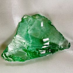 Green Obsidian Slag Glass Mexico Raw Natural Rough Crystal Mineral Rock 2.50 oz