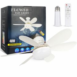 We Charger Socket Fan Light, 20.5" Dimmable Combo