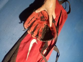Nike baseball glove and bag