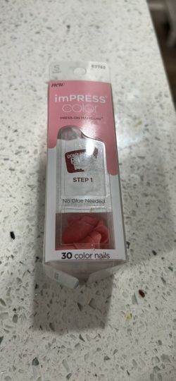 imPRESS Color Short Press On Manicure 30 Nails. Color 003 pretty pink.