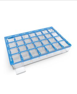 EZY DOSE WEEKLY 7 DAY PILL ORGANIZER VITAMIN AND MEDICINE BOX FOR 4 TIMES A DAY