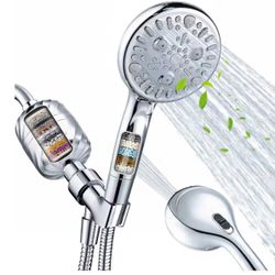 Filtered Shower Head with Handheld 8 Setting with 24 Stage Shower Filter 99% Remove Chlorine to Clean Hard Water