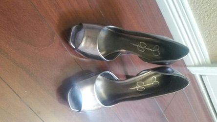 Jessica Simpson chrome shoes 7.5 sz