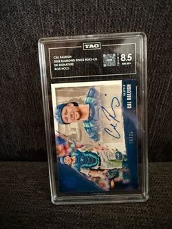 POP 1 /25 CAL RALEIGH RC AUTOGRAPHED 2022 PANINI DIAMOND KINGS #DKS-CR DK BLUE HOLO AUTO ROOKIE card big dumper Seattle mariners