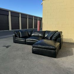 Restoration Hardware Leather Cloud 4 Piece Modular 