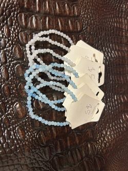 Aquamarine and smoky quartz bracelet $5 each