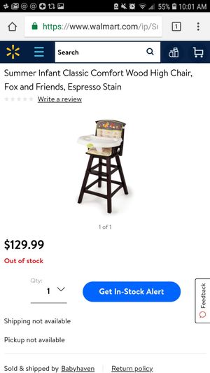 Summer Infant Classic Comfort Wood High Chair Fox And Friends For