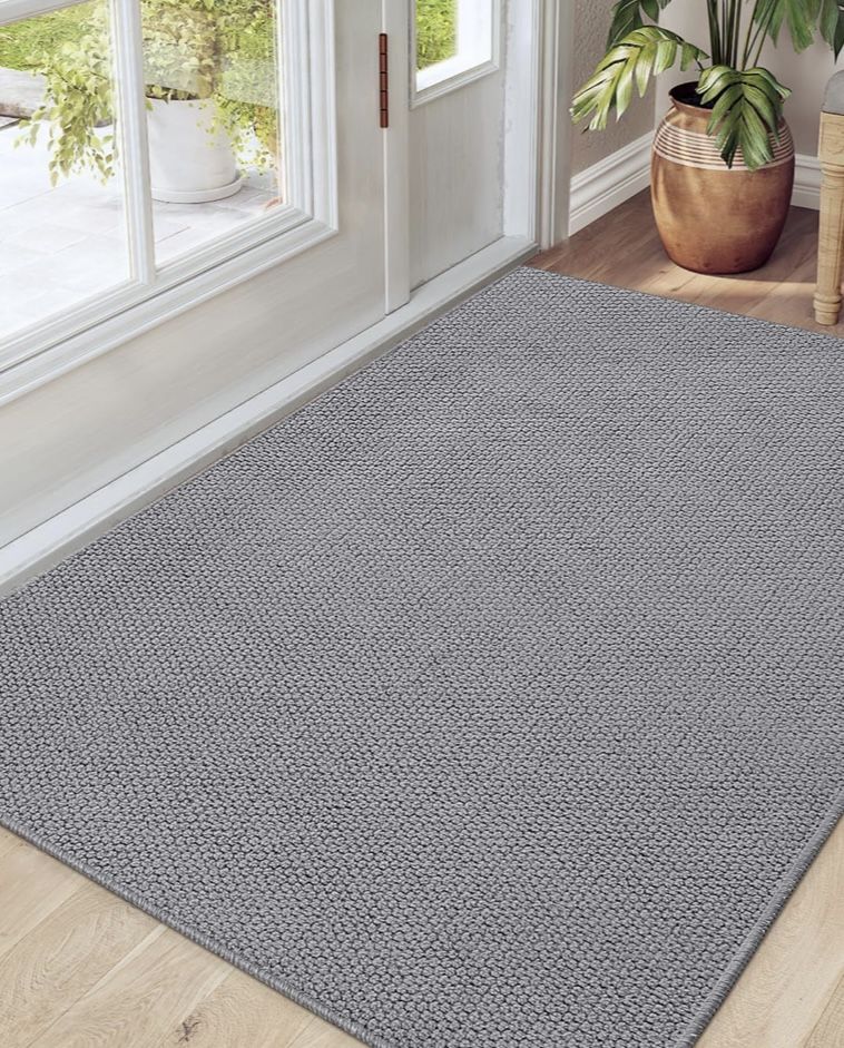 DEXI Indoor Door Mat 32x48, Washable Entrance Mats with Non Slip Rubber Back, Ultra Thin Entryway Mats Absorbent Dirt Carpper Front Back Doormat for E