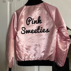 ✨ Vintage-Inspired Pink Satin Bomber ✨