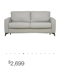 Like New Italian Leather Sleeper Sofa