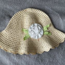 12-24 Months Baby Girl-Straw Summer Hat