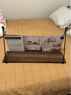 Belle Maison Iron & Wood Wall Shelf