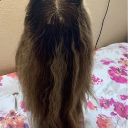 Ombre Wavy Wig – Brown to Honey Blonde, Mid-Length