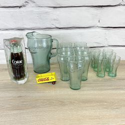 Coca Cola Collection Glasses Cups Bottle Etc Lot