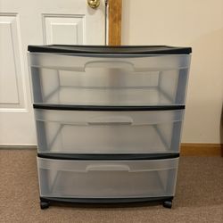 3 Drawer Wide Cart