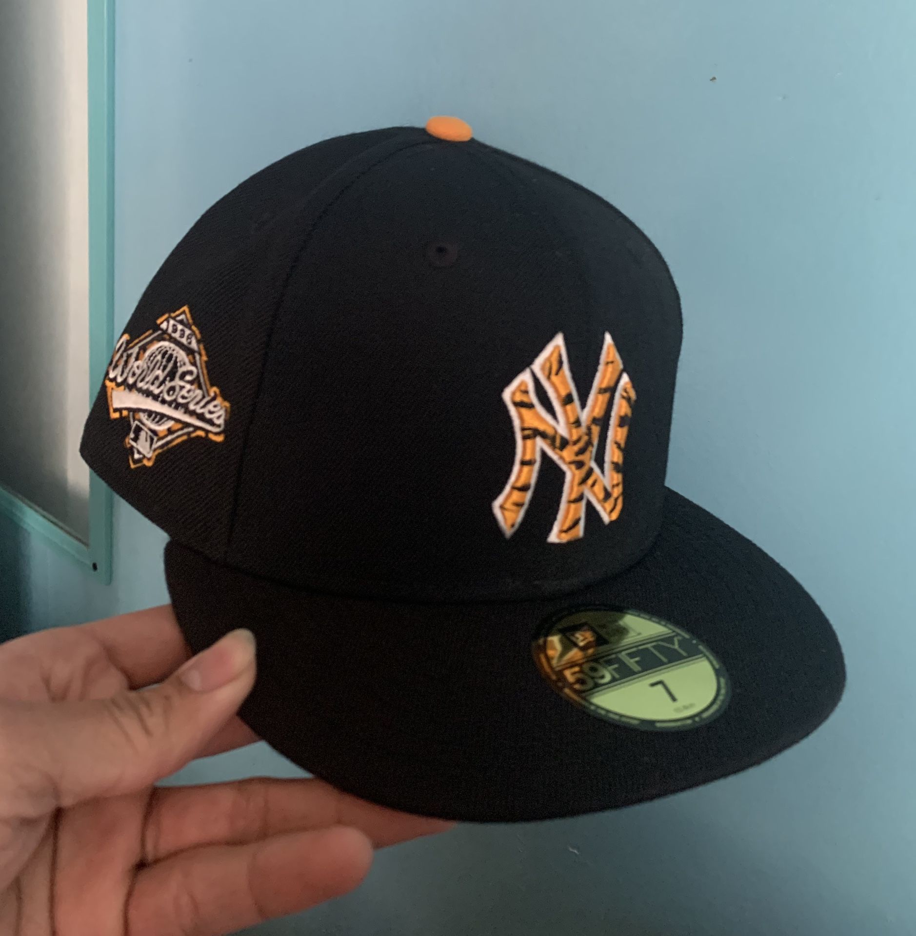 Size 7 New Era New York Yankees Orange Tiger Fill 59FIFTY Fitted Hat
