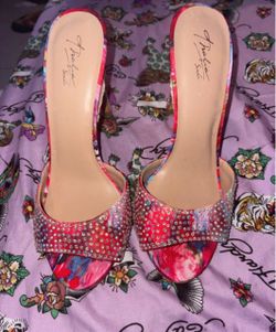 Thalia Rhinestone Stiletto Mule Heels