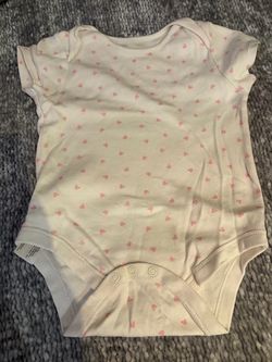 Baby Girl Heart Print Onesie