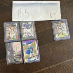 NFL Cards Rookies Autos Patches Mint Condition With Sleeves And Top Loaders