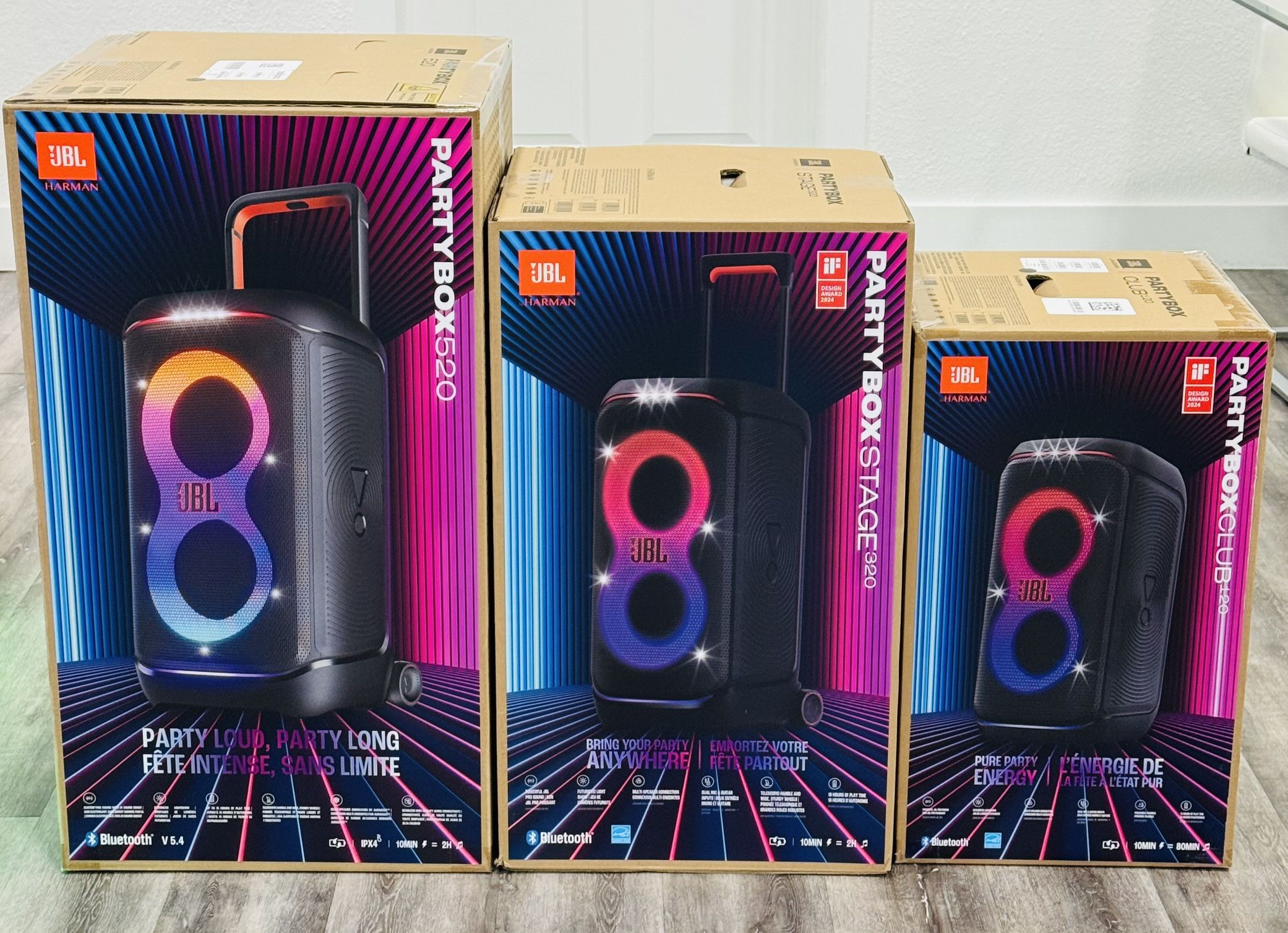 JBL Partybox 520: 650$π΅π΅π΅ JBL Partybox 320: 450$π΅π΅π΅ JBL Partybox 120: 320$π΅π΅π΅