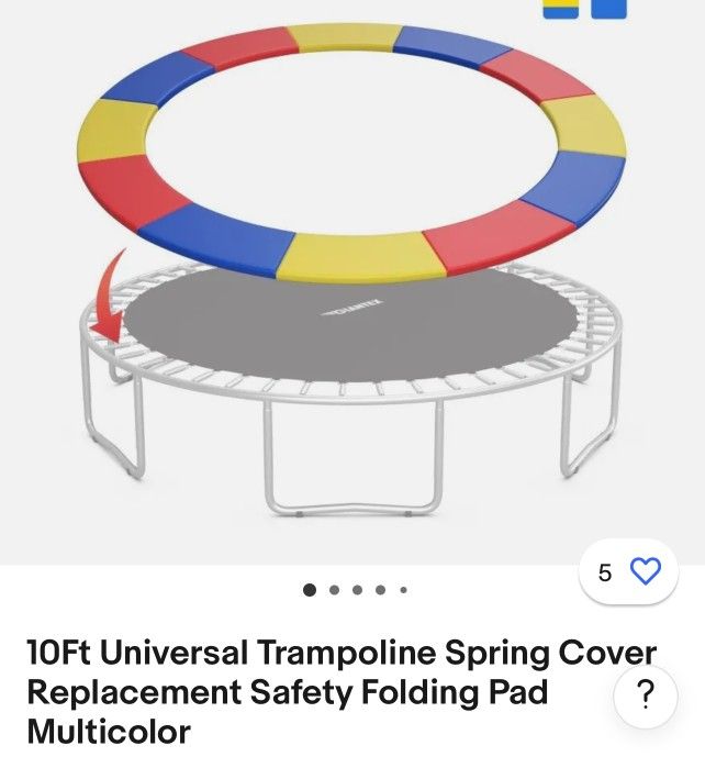 10 Ft Universal Trampoline Spring Cover Replacement Safety Folding
