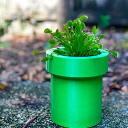 super mario brothers warp pipe planter