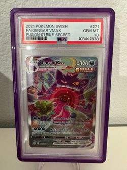 Gengar VMAX Alt Art PSA 10 — Fusion Strike #271