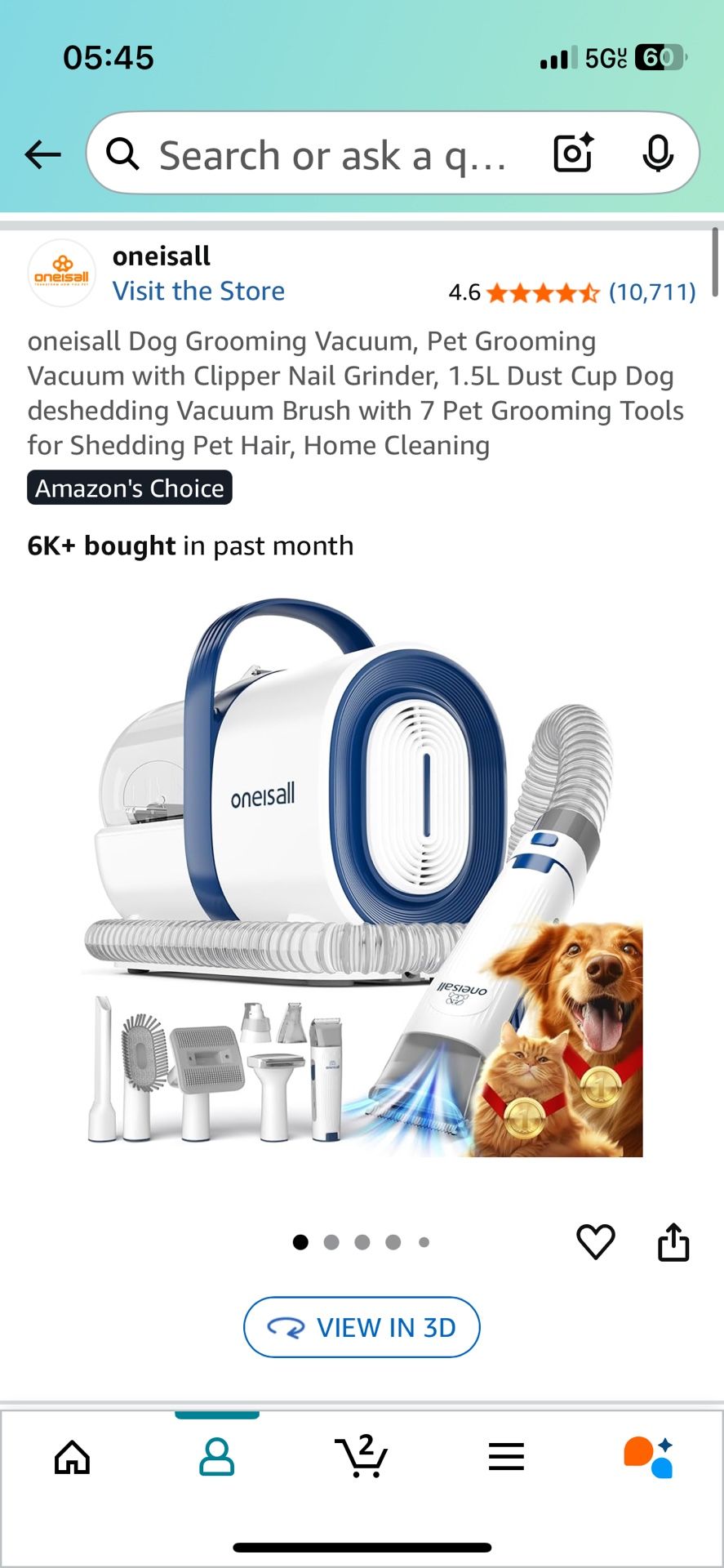 Pet Grooming Vacuum Kit