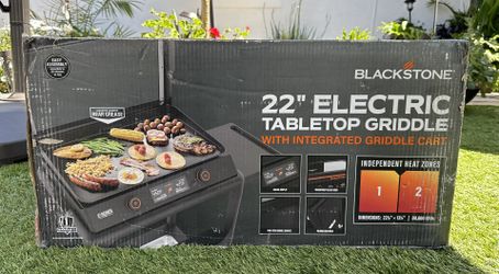 Blackstone E-Series 2-Burner 22 Electric Tabletop Griddle with Prep Cart