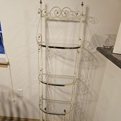 Decorative  Stand With Glass Shelves
