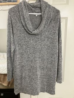 Grey Cowl Neck Long Sleeved Dress- Women’s Size Medium 