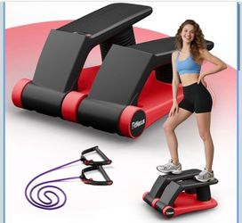 Air Compression Resistance Stepper – Adjustable Mini Stair Climber for Home Cardio Workout, Portable Stepper Machine with LCD Display, 5-Level Adjusta