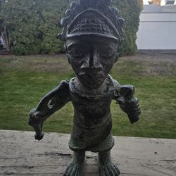 Old Tribal Benin BRONZE Warrior  Figure    ---  Nigeria BN