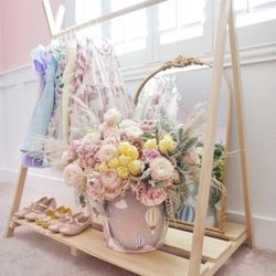 Wooden Wood clothing Rack Kids Sweedi Boho Scandinavian Dress up