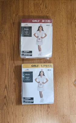 NEW Halloween costume: Nurse size (7-8), (10-12).