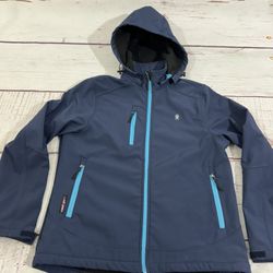 Little Donkey Andy Full Zip Jacket Softshell rain hooded Outdoor women’s sz xl                   