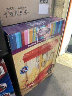 Open Box Nostalgia Electrics Vintage Popcorn Maker 10 Cup 2.5 Ounce