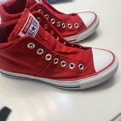 Red Converse Sz 7 Women