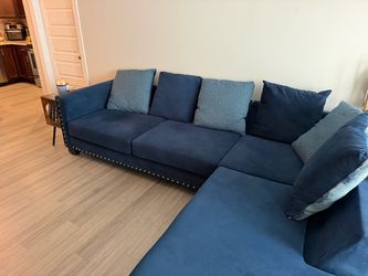 Blue sectional! Great condition!