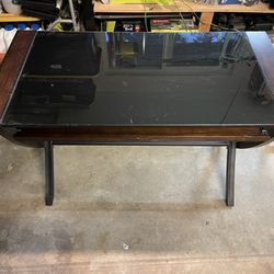 Large Glasstop Computer Desk