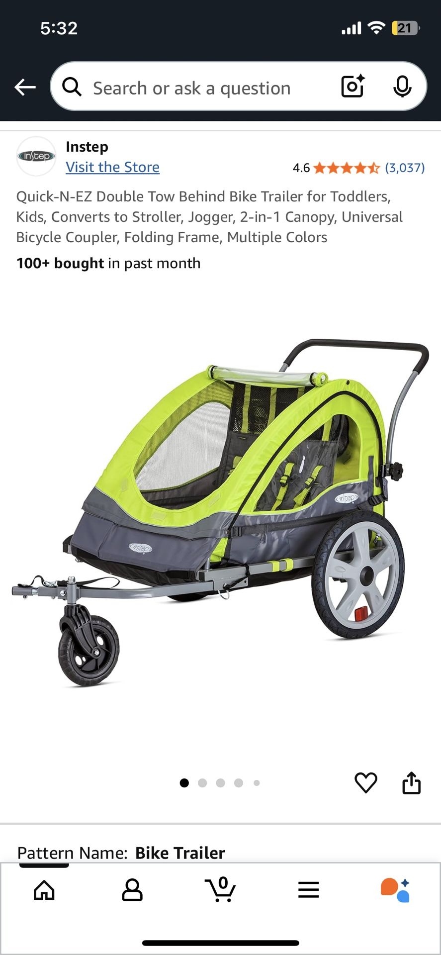 Instep bike trailer/ Stroller / Jogger