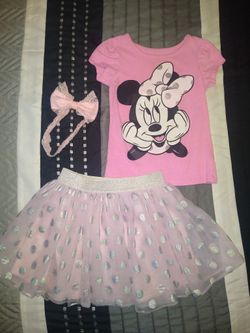 Minnie mouse girls tutu set size 4